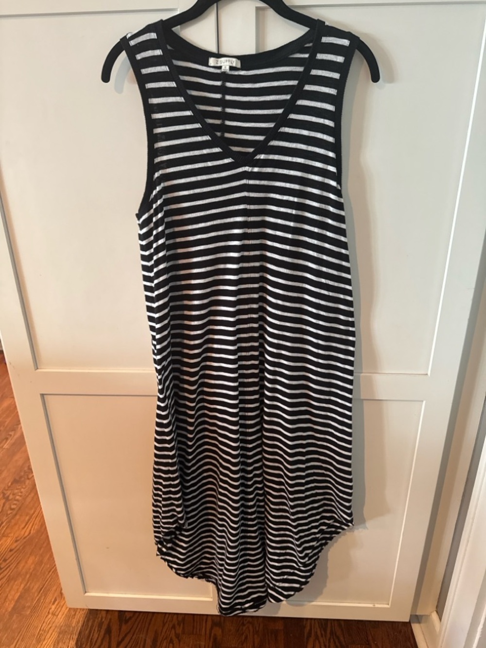 Z Supply Black and White Striped Tank Dress